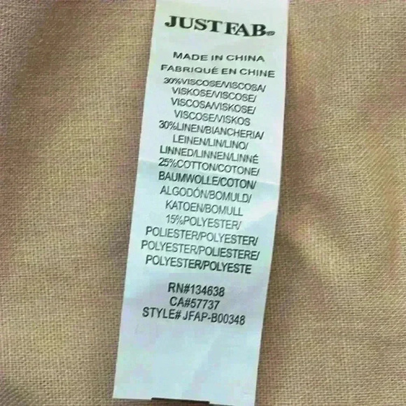 Light Peach Linen Blend Skirt size Large~NWT - Picture 6 of 10